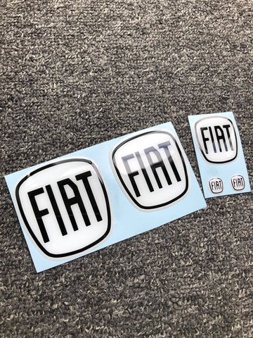 Fiat PUNTO Gel Badges. (Front, Rear, Steering Wheel & Key Fob)