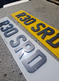 Carbon Effect Laser Cut Acrylic Number Plates