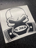 M1 Crew Skull Decal (Small Approx 22cm x 22cm)