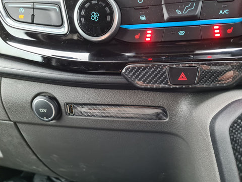 Transit Custom USB and airbag light gel overlay
