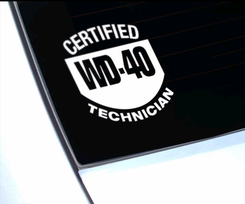 Certified WD40 Technician Decal