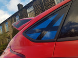 Focus Mk3 rear quarter window flag decal