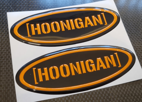 Hoonigan 3D Gel Badges (Front & Back Only)