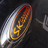 Custom Design Gel Badges CARBON BACKGROUND (Front & Back Only)