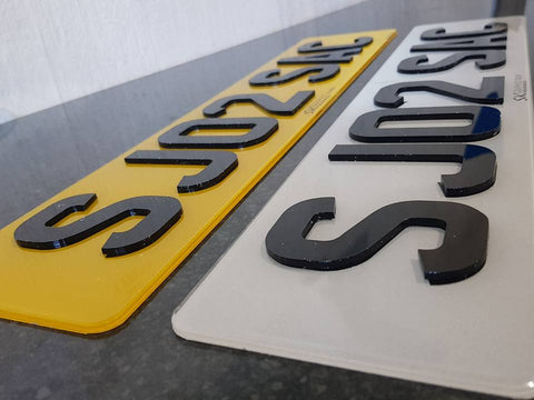 4D Gloss Acrylic Number Plates