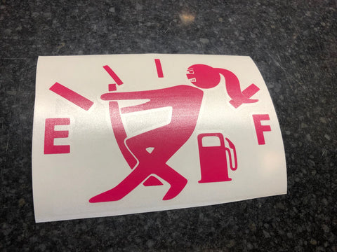 Funny Fuel Decal woman