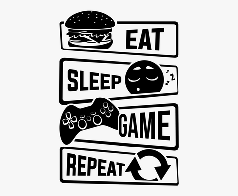 Eat/Sleep/Game/Repeat Decal