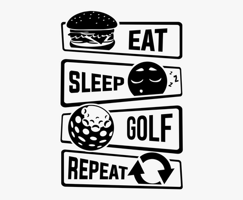Eat/Sleep/Golf/Repeat Decal