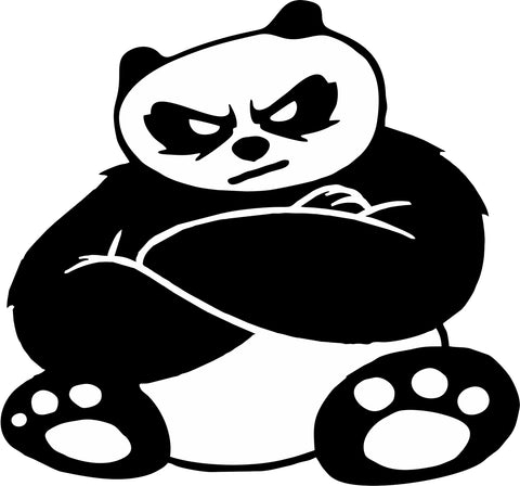 Angry Panda Male Decal