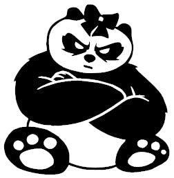 Angry Panda Female Decal