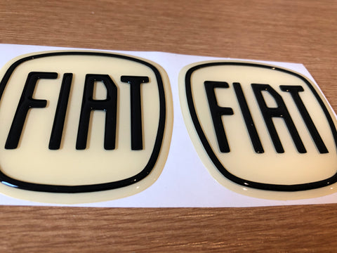 Fiat 500 3D Gel Badges. (Front & Rear Only)