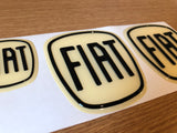 Fiat 500 3D Gel Badges. (Front, Rear & Steering Wheel)