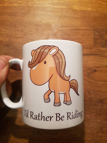 Cartoon - I'd rather be riding mug