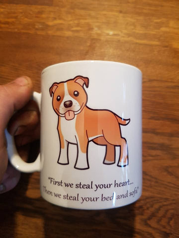 First we steal your heart Staffie Mug