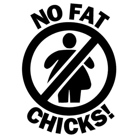 No Fat Chicks Decal