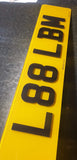 Laser Cut Glitter Acrylic Road Legal Number Plates