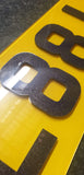 Laser Cut Glitter Acrylic Road Legal Number Plates