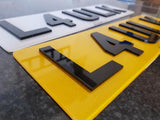 Laser Cut Short Acrylic Road Legal Number Plates